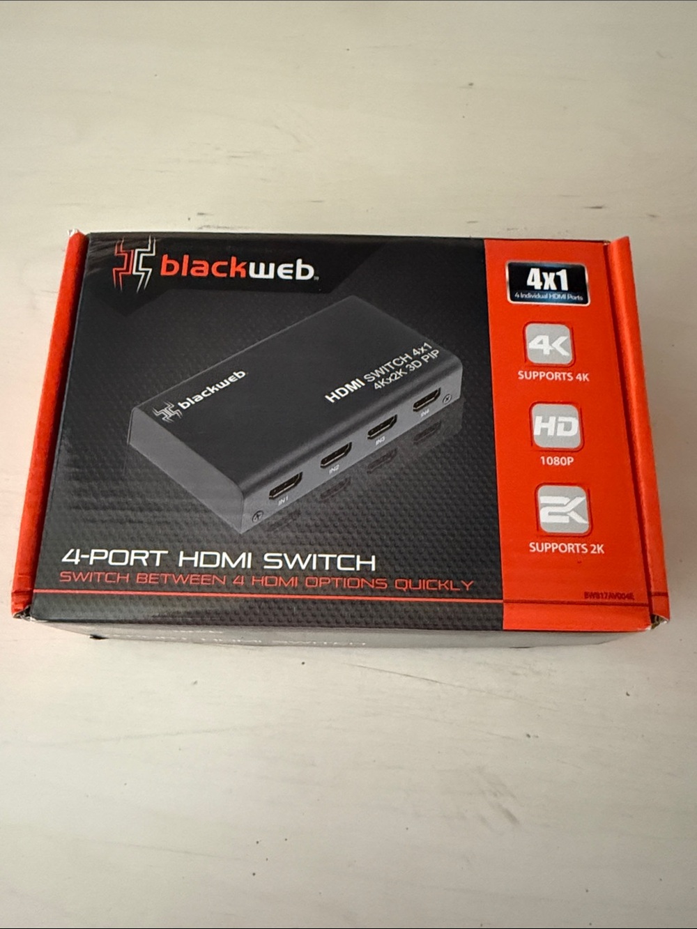 blackweb 4-Port HDMI Switch - Black